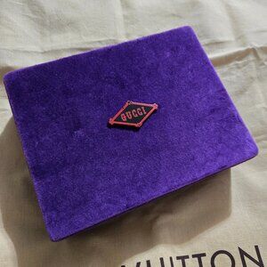GUCCI collectors purple velvet playing cards